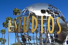 Universal City Studios sculpture outside the studio gates
